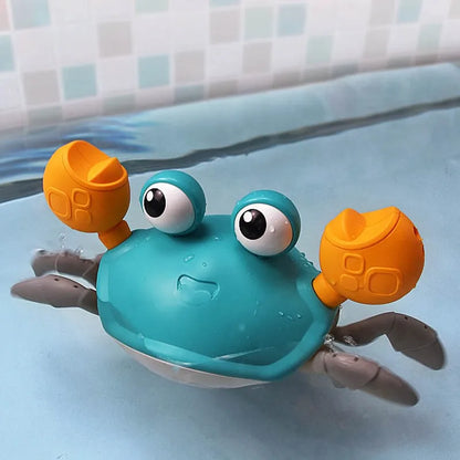 Dancing Crab Toy for Babies Crawling Interactive Escape Crabs Walking Dancing with Music Automatically Avoid Obstacles Toys